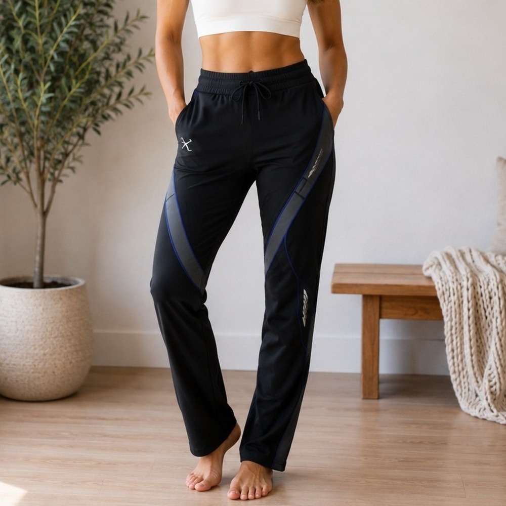CW-X Stabilyx Compression Tights Black Grey Blue Womens Medium 225809A Leggings